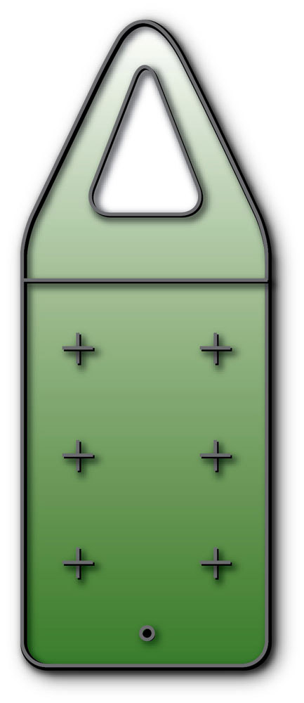 6 Slit Mini Pouch Green - 50 per case