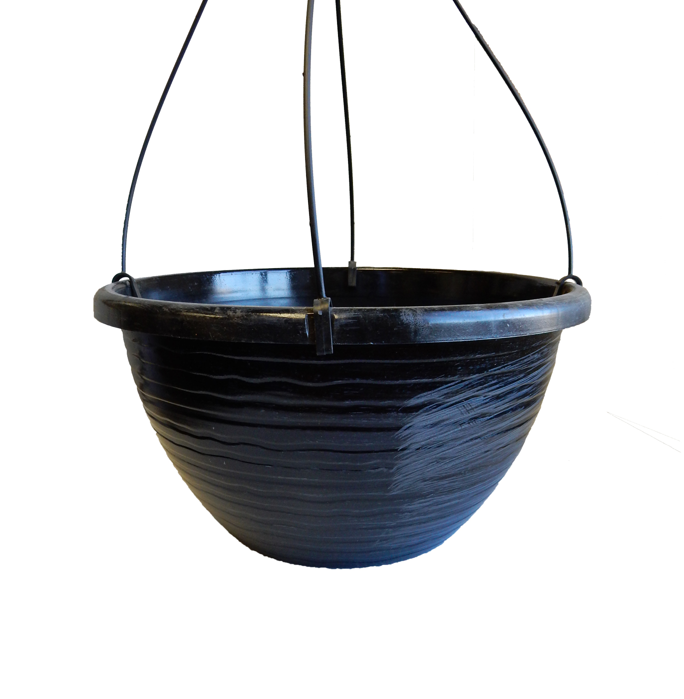 12.00 River Stone Hanging Basket Black Ice - 25 per case