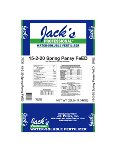 Jack's Professional 15-2-20 Spring Pansy FeED 25 lb Bag