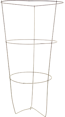 Cross Bottom Tomato Cage, 3 Legs, 3 Rings - 17" x 16.25"