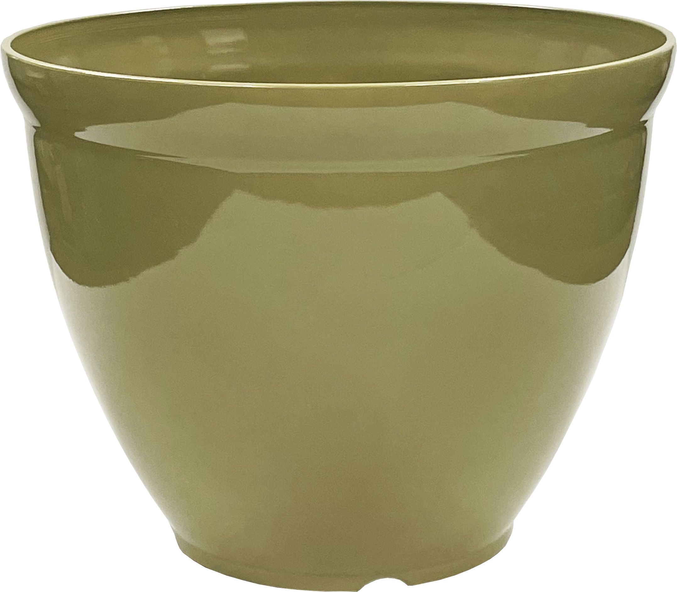 15 x 11.5 Inch Bell Planter Olive Green Gloss - 12 per case