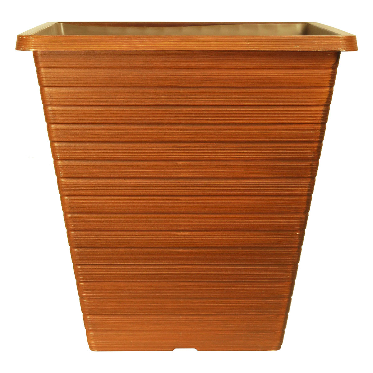 14 Inch Evans Tall Square Planter Caramel Wood - 17 per case