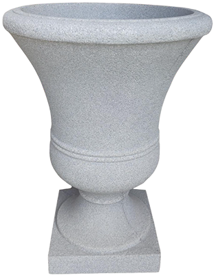 Traditional Round Urn 15" x 25" Stone - 2 per pack