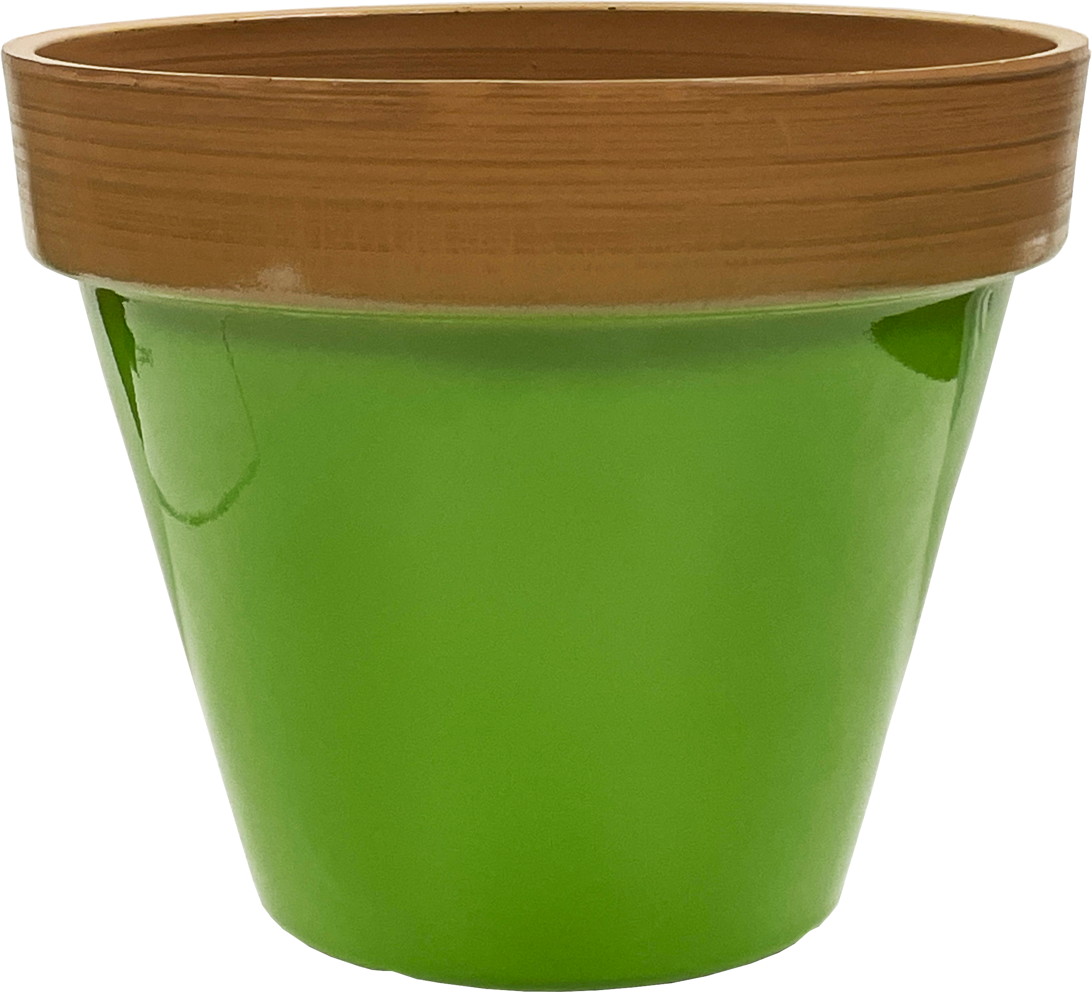 10 Inch Elle Round Planter Lime Green – 12 per case