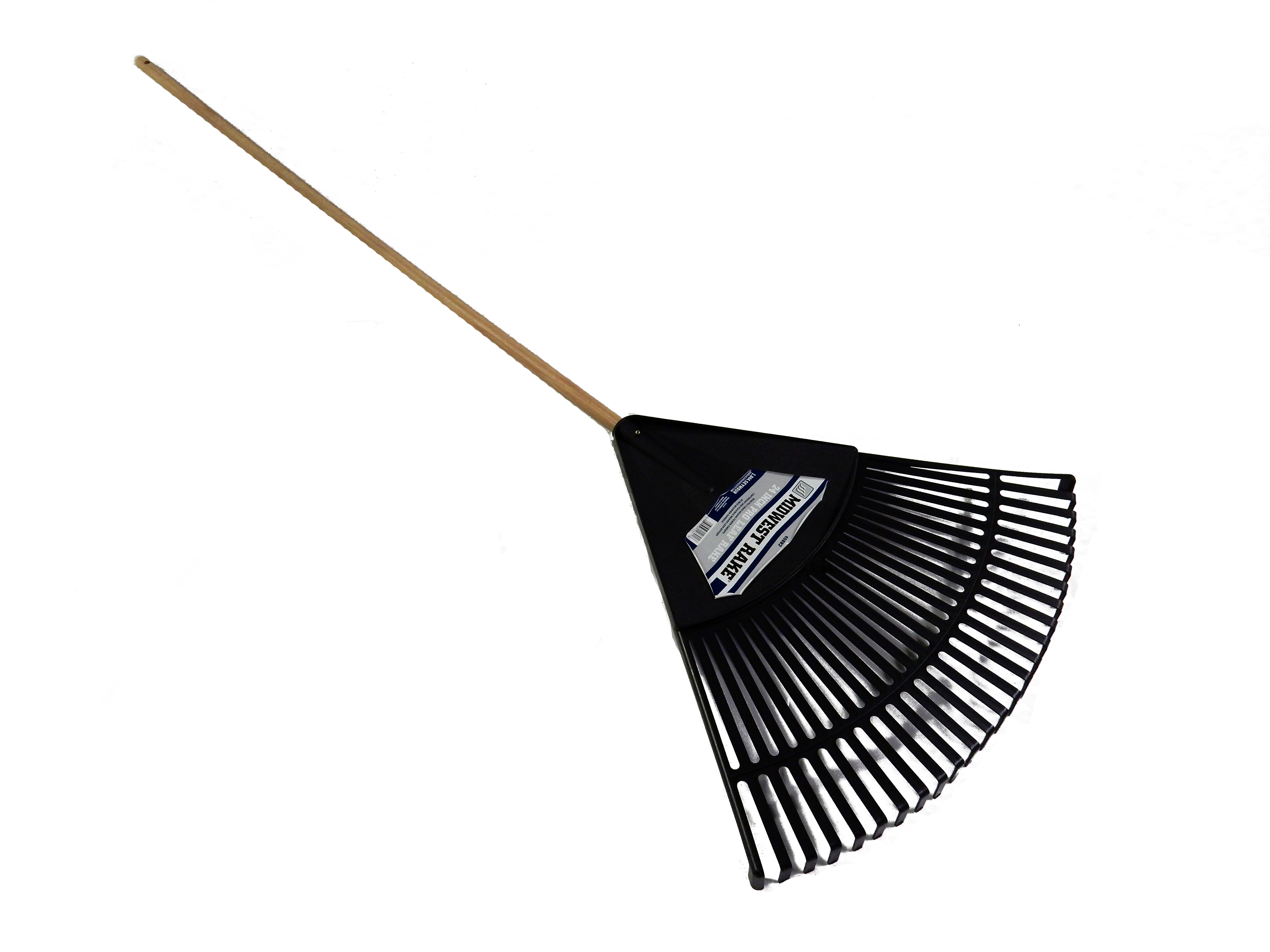 Lawn Rake Poly Head 24" with 48" wood handle - 12 per case