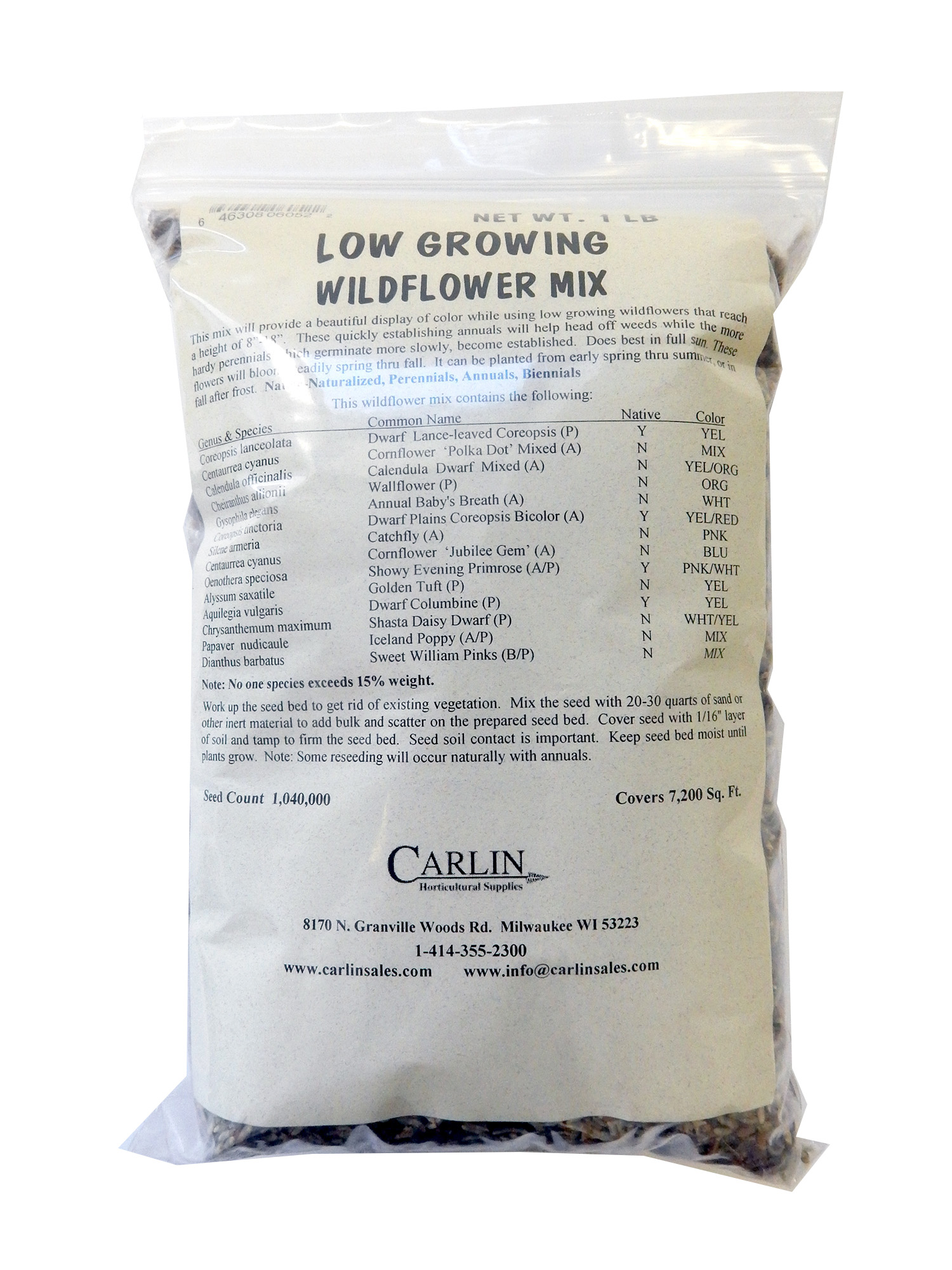 Low Grow Wildflower Mix 1 lb