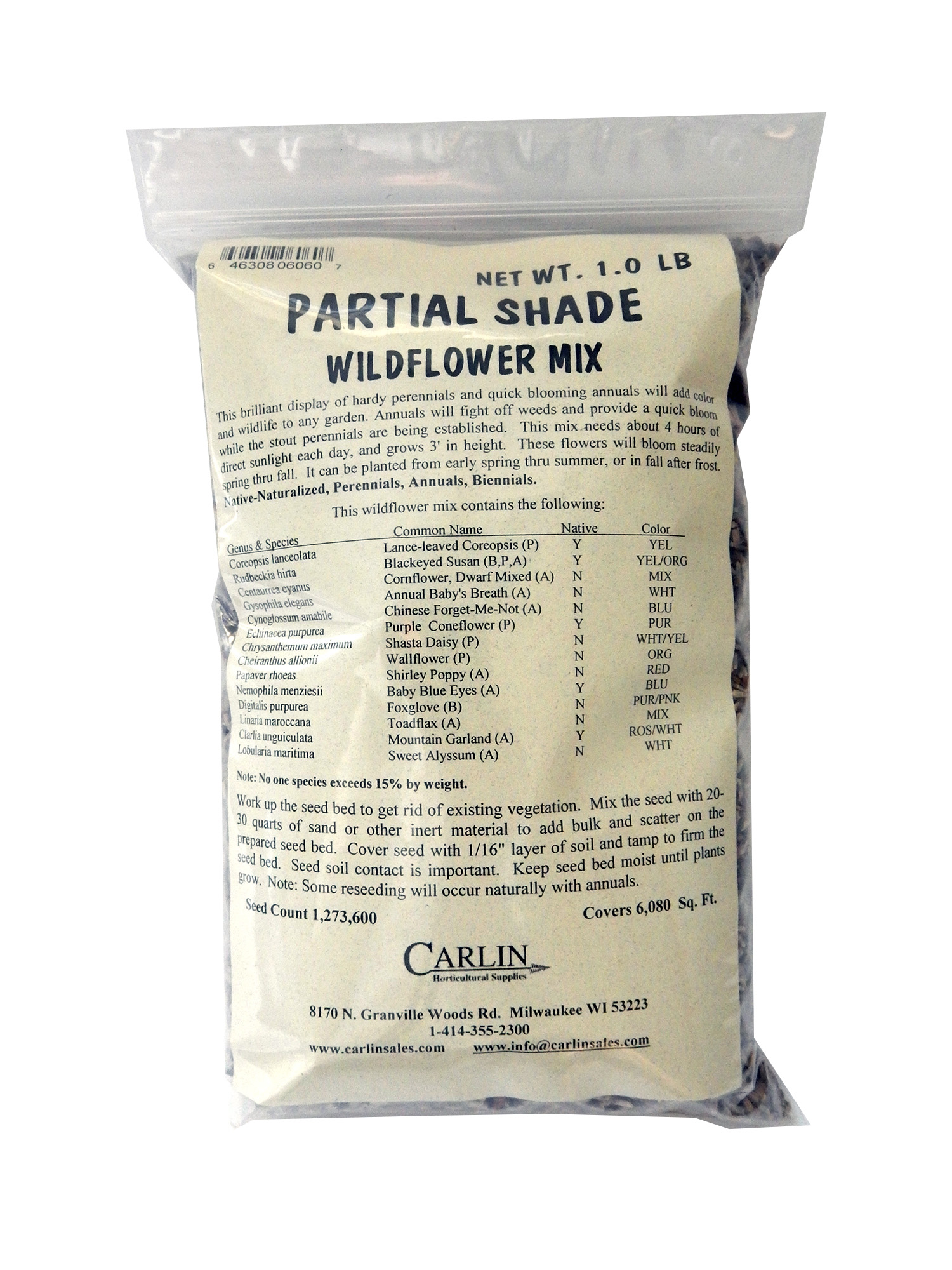 Partial Shade Wildflower Mix 1 lb