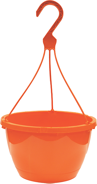 10 Inch Traditional Hanging Basket Orange - 50 per case