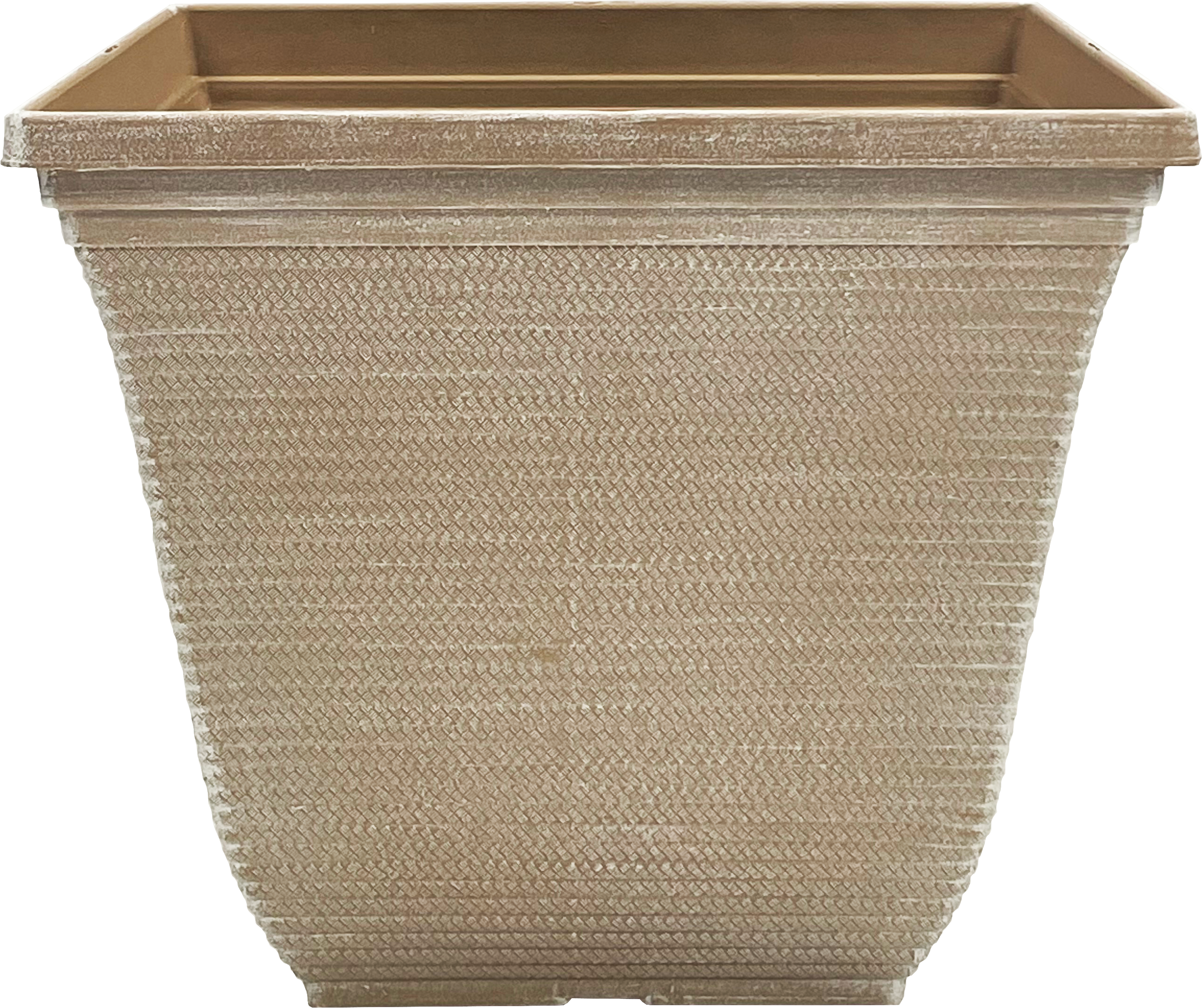 14 Inch Oasis Square Planter Powdered Ginger - 26 per case