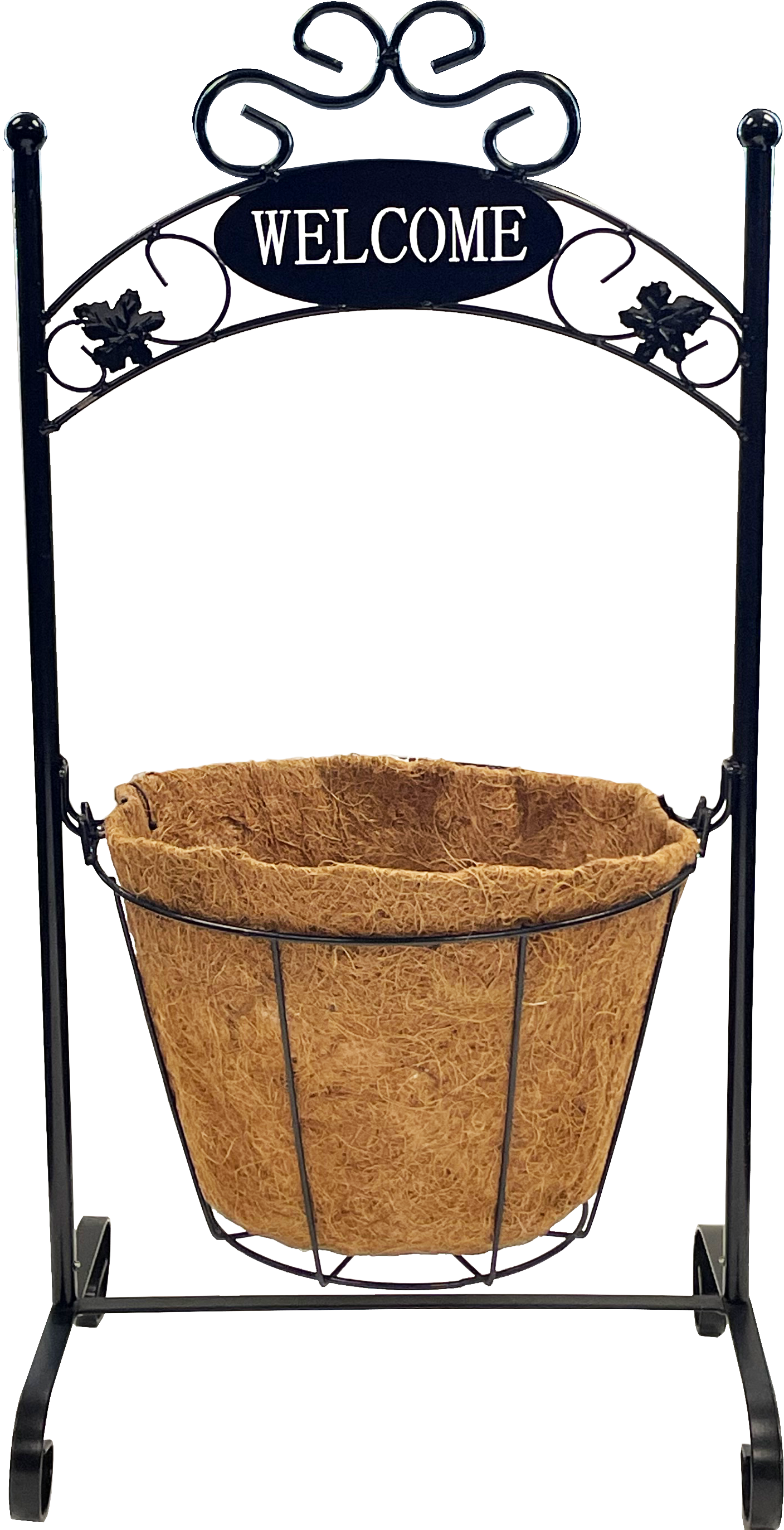 15 Inch Welcome Coco Planter with Stand - 10 per case