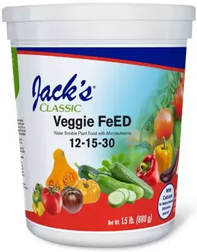 Jack's Classic Veggie FeED 12-15-30 1.5 Tub - 12 per case