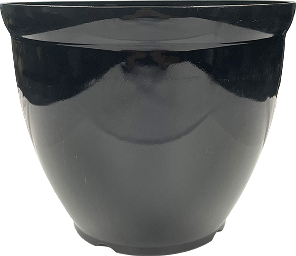 15 x 11.5 Bell Planter Metallic Black Gloss - 12 per case